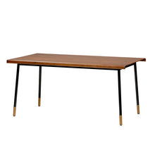 Load image into Gallery viewer, 71&quot; Solid Poplar Desk with Black Base and Bronze Accents
