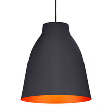 Load image into Gallery viewer, Classic Hanging Pendant Light in Black &amp; Orange
