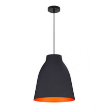Load image into Gallery viewer, Classic Hanging Pendant Light in Black &amp; Orange
