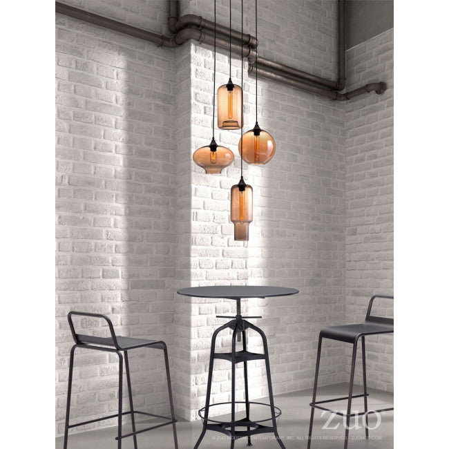 Amber Glass Globe Hanging Lights in Bohemian Style