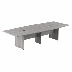 Platinum 120" Boat Shaped Conference Table with Wooden Base