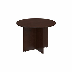 Mocha Cherry 42" Round Conference Table with Wood Base