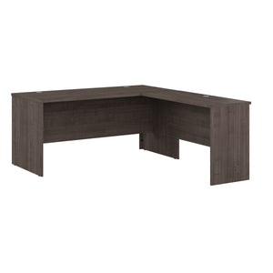 65" Modern L-Shaped Desk in Gray Maple