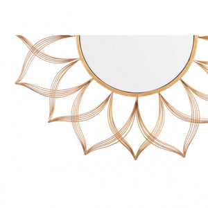 Gold Wire Floral Office Mirror