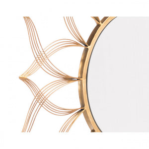 Gold Wire Floral Office Mirror