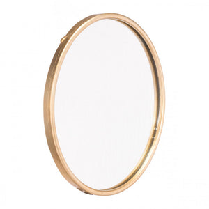 Elegant Round Gold-Framed Mirror