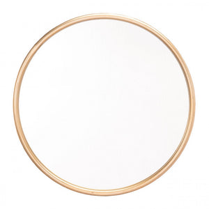 Elegant Round Gold-Framed Mirror