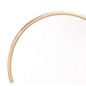 Elegant Round Gold-Framed Mirror