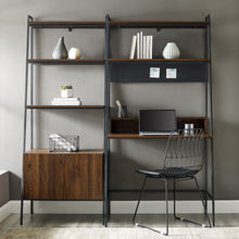 Load image into Gallery viewer, Ladder Desk and Integrated Bookshelf in Dark Walnut
