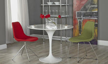 Load image into Gallery viewer, Stylish 40&quot; Round High-Gloss White Meeting Table
