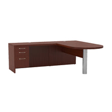 Load image into Gallery viewer, Executive L-Shaped Desk with Peninsula and Pedestal
