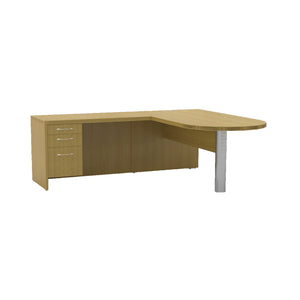 Executive L-Shaped Desk with Peninsula and Pedestal