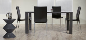 Tasteful Black Leather Guest or Conference Chair (Set of 2)