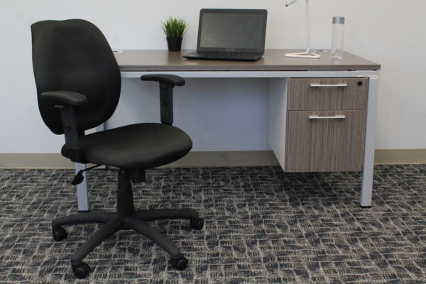 Padded Everyday Black Mid Back Office Chair