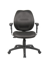 Load image into Gallery viewer, Padded Everyday Black Mid Back Office Chair
