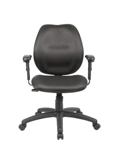Padded Everyday Black Mid Back Office Chair
