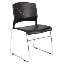 Load image into Gallery viewer, Sturdy Black &amp; Chrome Guest or Conference Chairs (Set of 4)
