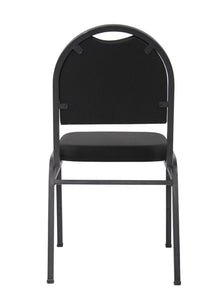 Modern Black Fabric & Steel Guest or Conference Chair (Set of 4)