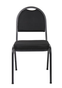 Modern Black Fabric & Steel Guest or Conference Chair (Set of 4)