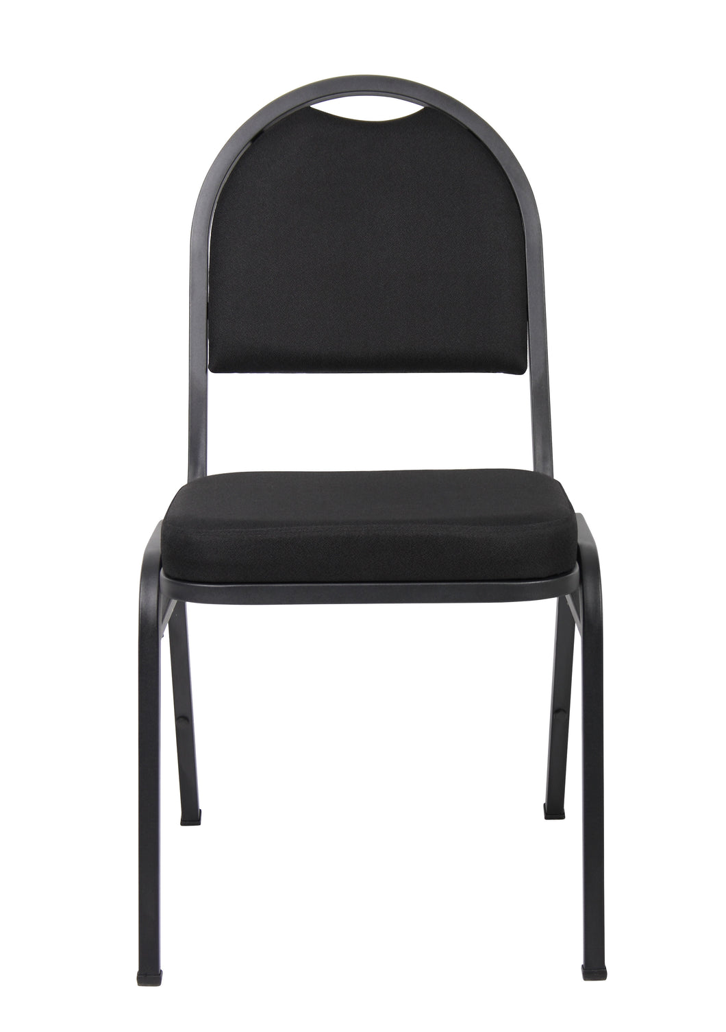 Modern Black Fabric & Steel Guest or Conference Chair (Set of 4)