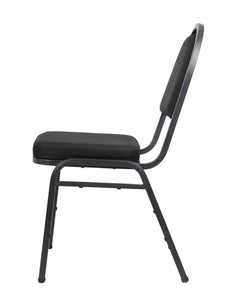 Modern Black Fabric & Steel Guest or Conference Chair (Set of 4)