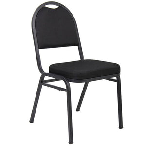 Modern Black Fabric & Steel Guest or Conference Chair (Set of 4)