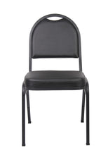 Load image into Gallery viewer, Modern Black Faux Leather &amp; Steel Guest or Conference Chair
