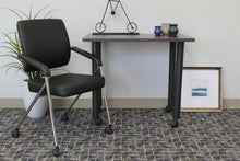 Load image into Gallery viewer, Convenient Black Faux Leather Folding Office Chair
