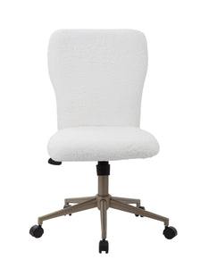 Stunning White Fur & Gold Office Chair