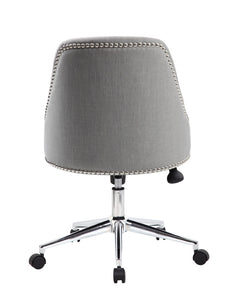 Stylish Grey Linen Guest or Office Chair