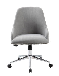 Stylish Grey Linen Guest or Office Chair