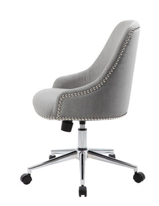 Stylish Grey Linen Guest or Office Chair