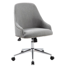 Load image into Gallery viewer, Stylish Grey Linen Guest or Office Chair
