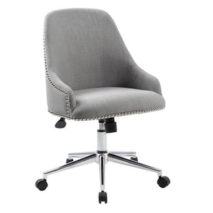 Stylish Grey Linen Guest or Office Chair