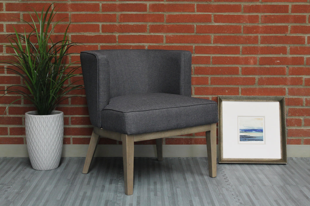 Stylish Extra Large Slate Grey Linen Office Guest Seat