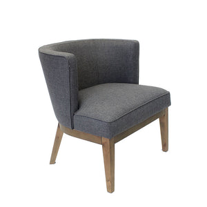Stylish Extra Large Slate Grey Linen Office Guest Seat