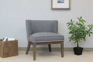 Stylish Extra Large Medium Grey Linen Office Guest Seat