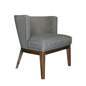 Stylish Extra Large Medium Grey Linen Office Guest Seat