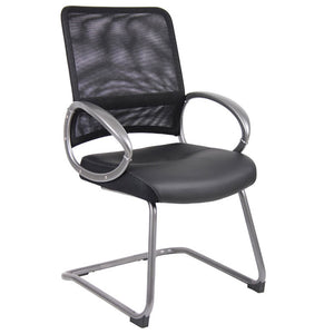 Guest or Conference Chair in Black Mesh & Pewter