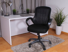 Load image into Gallery viewer, Black Mesh Medium-Back Office Chair w/ Ratchet Back

