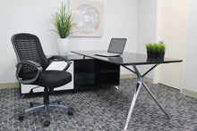Load image into Gallery viewer, Black Mesh Medium-Back Office Chair w/ Ratchet Back
