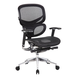 Erognomic Black Mesh & Chrome Office Chair