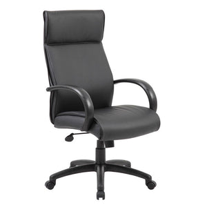 Classic Black Executive Office Chair in Faux Leather
