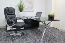 Load image into Gallery viewer, Robust Black Office Chair of Leather &amp; Nylon
