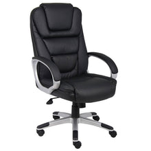 Load image into Gallery viewer, Robust Black Office Chair of Leather &amp; Nylon
