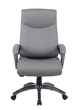 Load image into Gallery viewer, Robust Grey Office Chair of Leather &amp; Nylon
