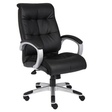 Load image into Gallery viewer, Striking Black Leather Office Chair for the Everyday Employee
