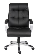 Load image into Gallery viewer, Striking Black Leather Office Chair for the Everyday Employee
