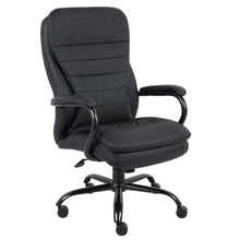 Load image into Gallery viewer, Big &amp; Tall Black Padded Office Chair
