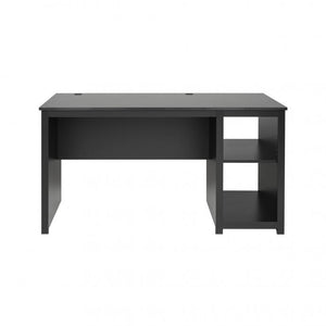 Classic Black 56" Desk with Shelving